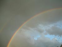 double rainbow in the sky
